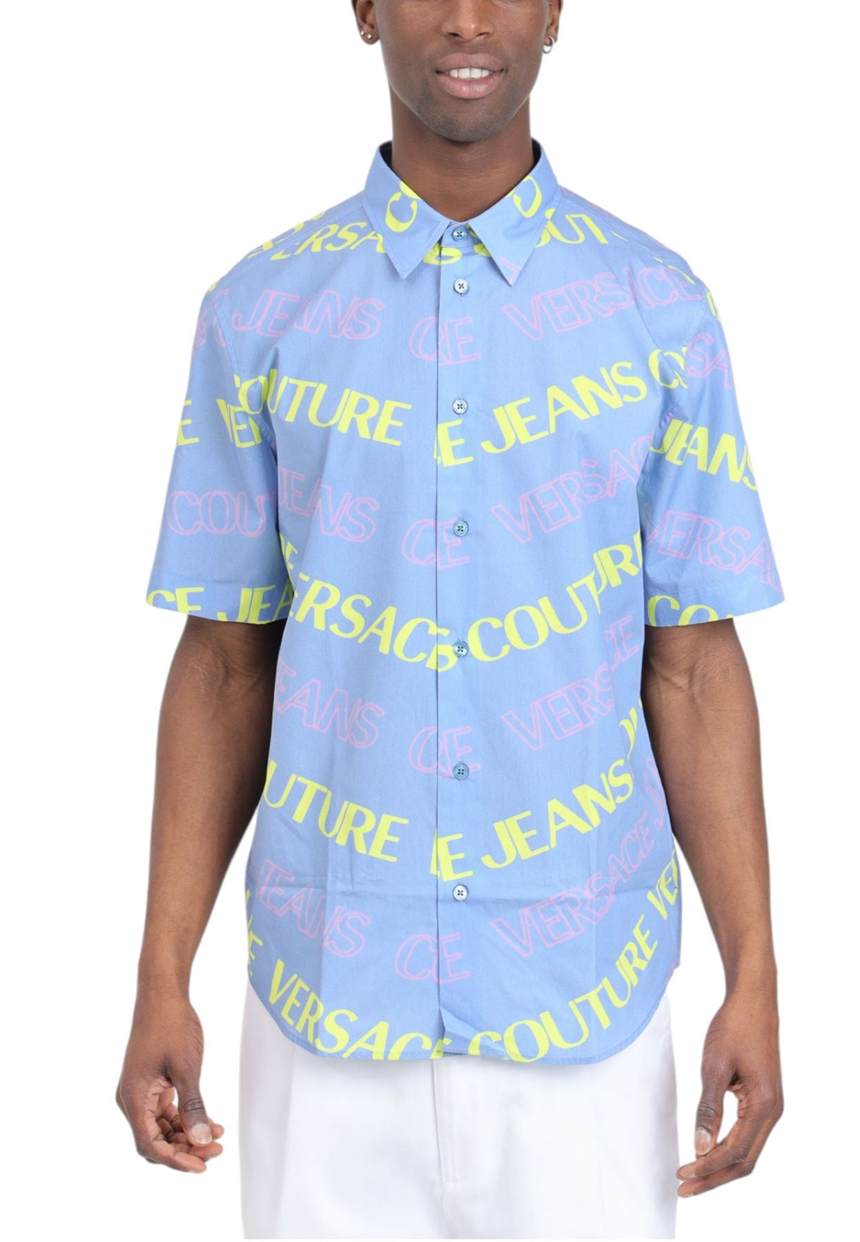 Camicia Manica Corta Uomo Versace Jeans Couture  Mc Allover 76GAL212NS405