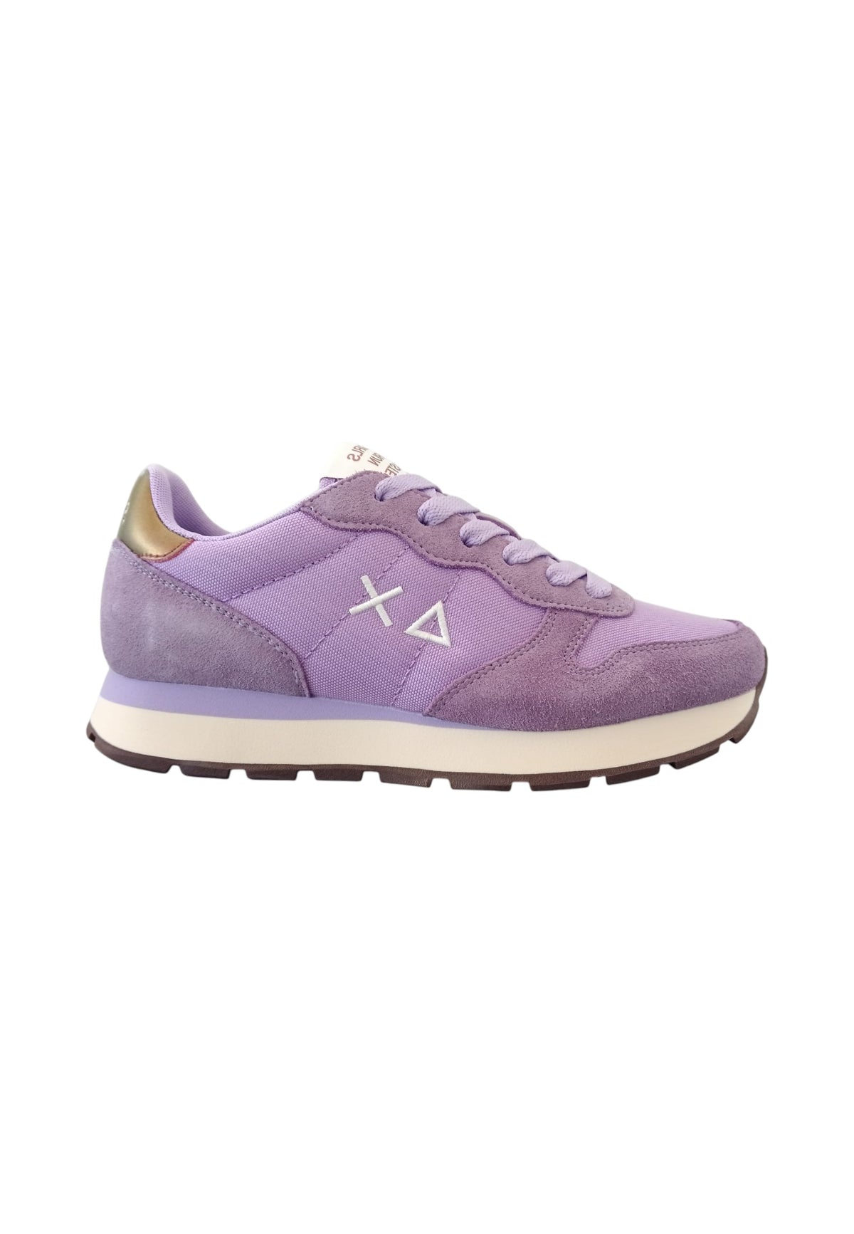 Sneakers Basse Donna Sun68 Stile Running, Nylon E Suede, Logo Ricamato Ally Solid Z46201