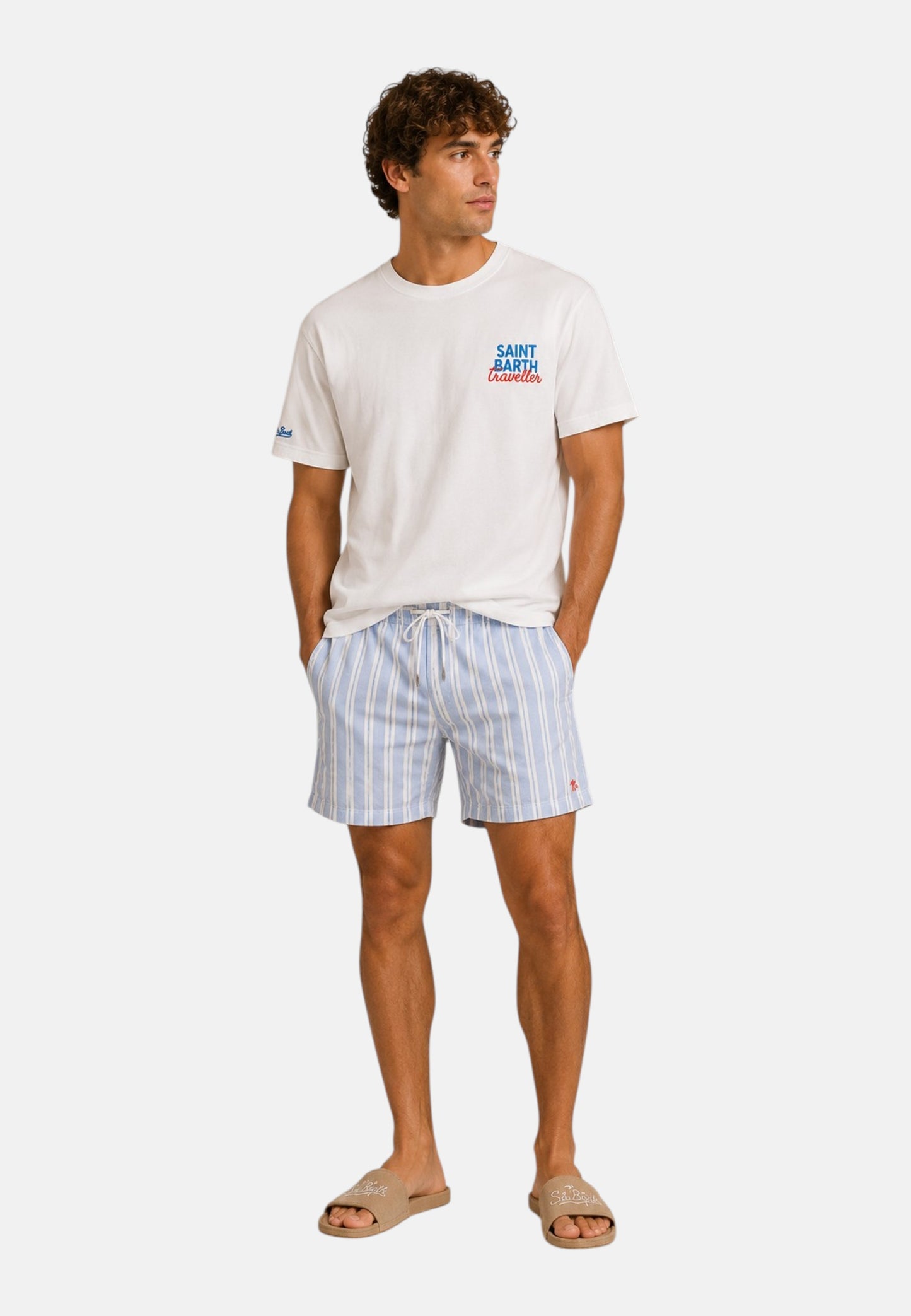 T-Shirt Manica Corta Uomo Mc2 Saint Barth Oversize Sb Traveller Jet Delmar DLR0001