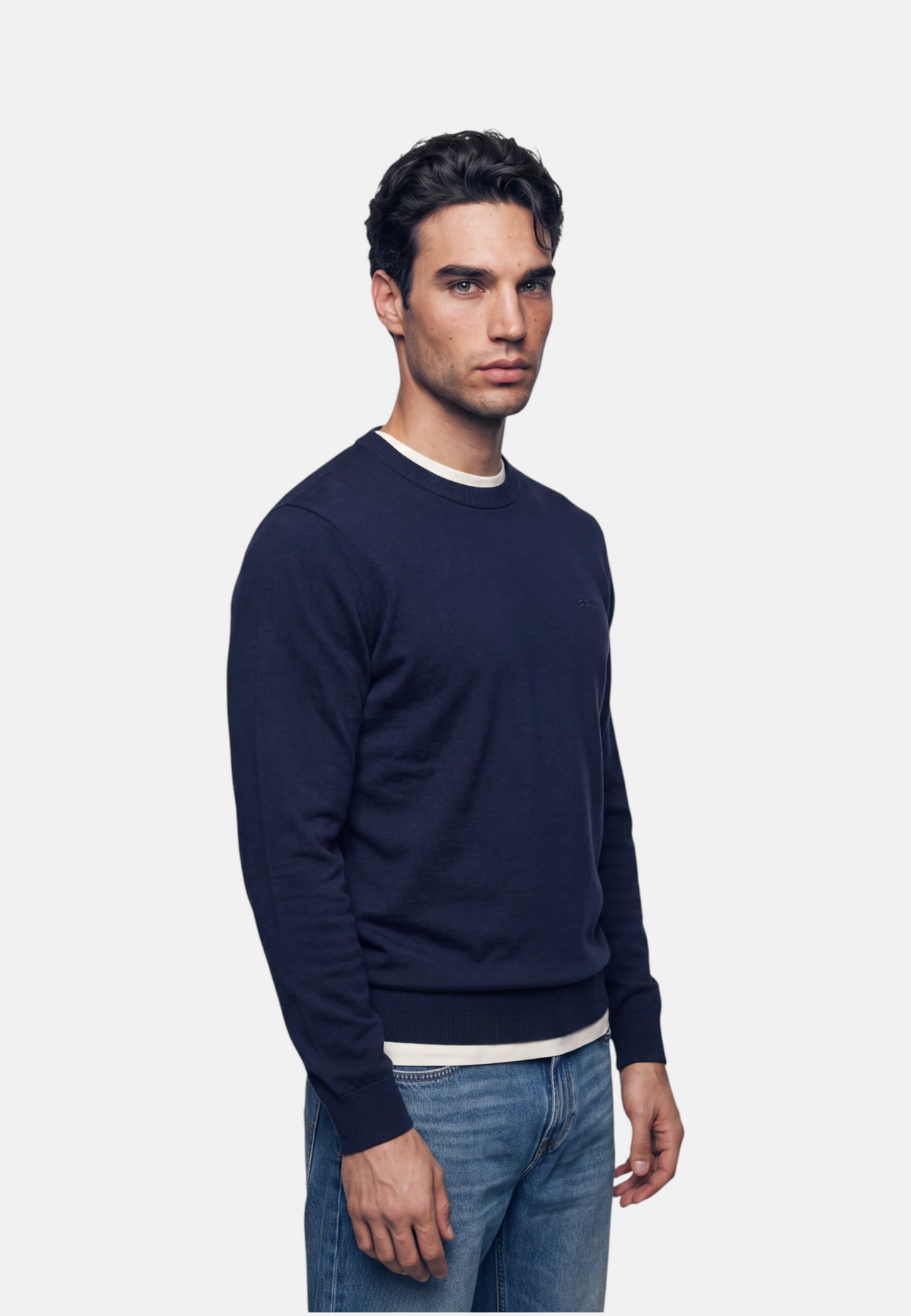 Maglia A Girocollo Uomo Gas Cotone Effetto Cashmere Arlo Round W. 563019432428