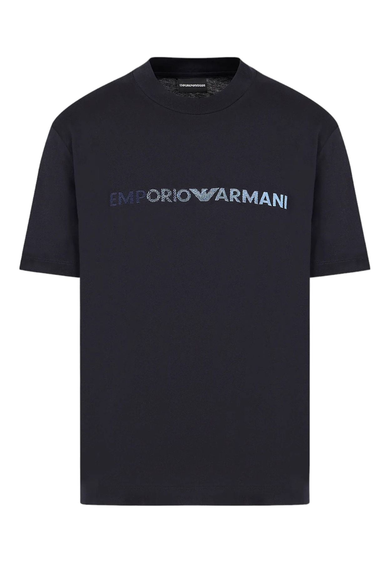 T-Shirt Manica Corta Uomo Emporio Armani Con Logo Ricamato Drawing 3D1TG31JPZZ