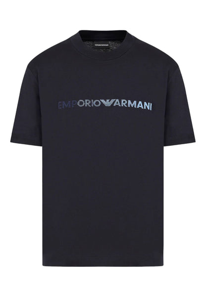 T-Shirt Manica Corta Uomo Emporio Armani Con Logo Ricamato Drawing 3D1TG31JPZZ