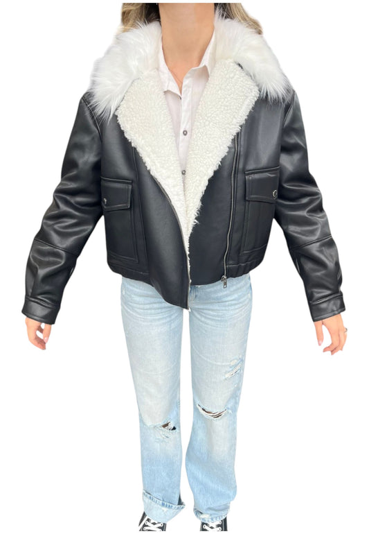 Giacca In Pelle Sintetica Donna Glamorous   KA7168