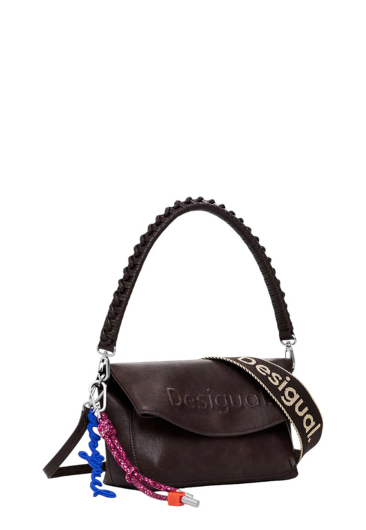 Borsa A Tracolla Donna Desigual  Half Logo Trokel Choco 25WAXP70