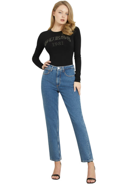 Jeans 5 Tasche Donna Guess  Mom Jean W2YA21D4NH5