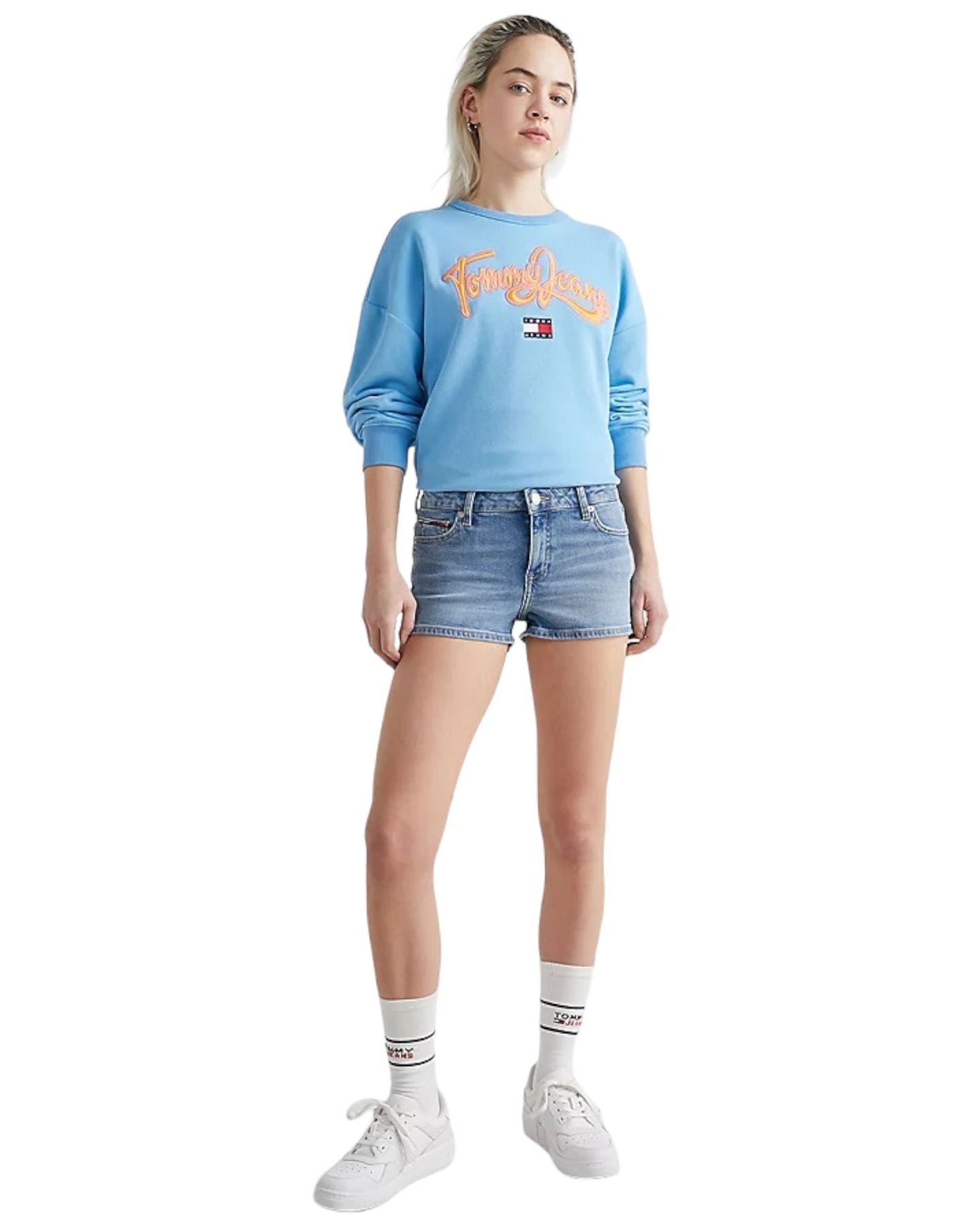 Pantaloncini Jeans Donna Tommy Jeans  Nora Mr Skinny Short DW0DW15604