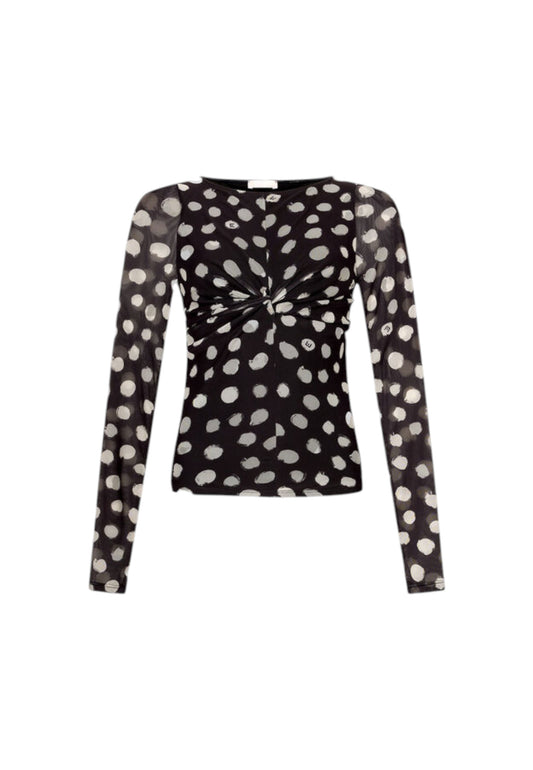 T-Shirt Manica lunga Donna Liu Jo  Pois Snow White UF5269JS007