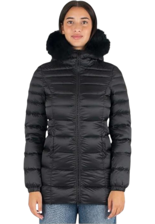 Piumino Lungo Donna Refrigiwear Con Cappuccio In Pelliccia Long Mead Fur Jacket 25AIW98118RA0035