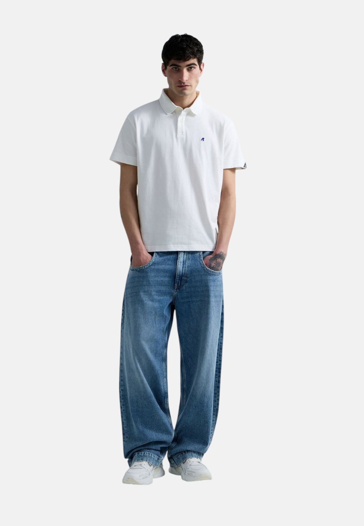 Polo Manica Corta Uomo Replay In Piquet Stretch Con Ricamo R  M3431 .000.21868