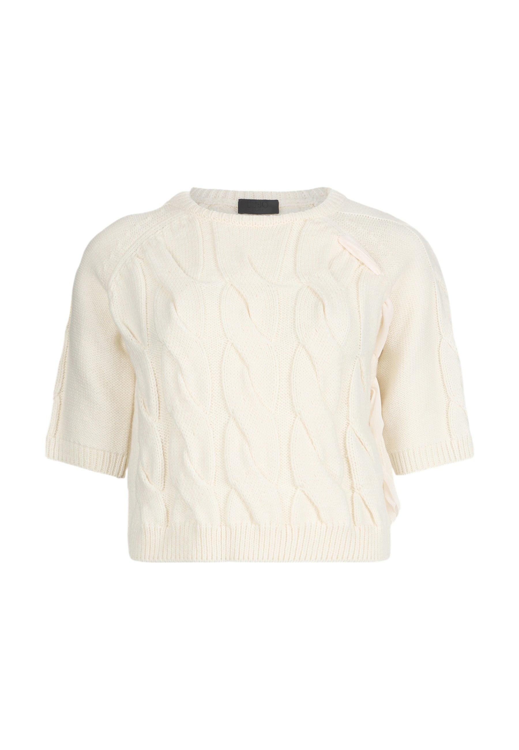 Maglia A Girocollo Donna Liu Jo A Trecce Manica 3/4  CF5214MA75Q