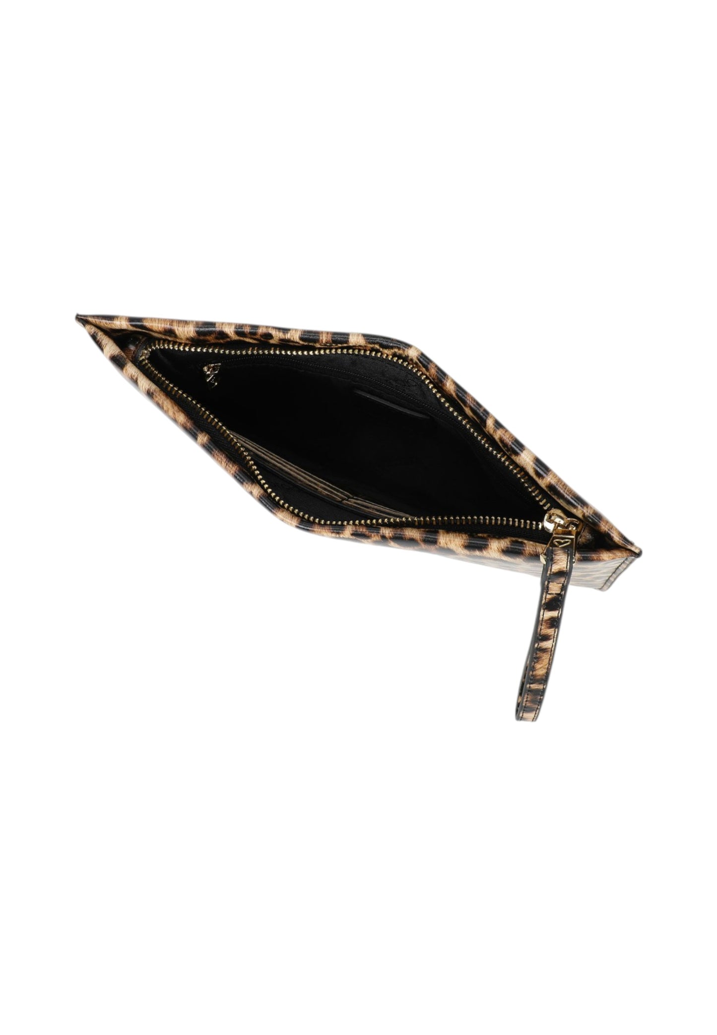 Bustina  Donna Braccialini Piatta Grande In Pelle Con Stampa Leopard Dolly B19099PP