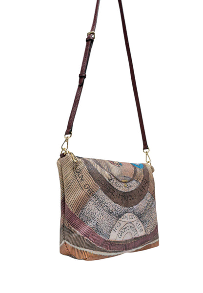 Borsa A Spalla Donna Gattinoni Large Double Handle Planetarium Reversibile BIGP58170WVW