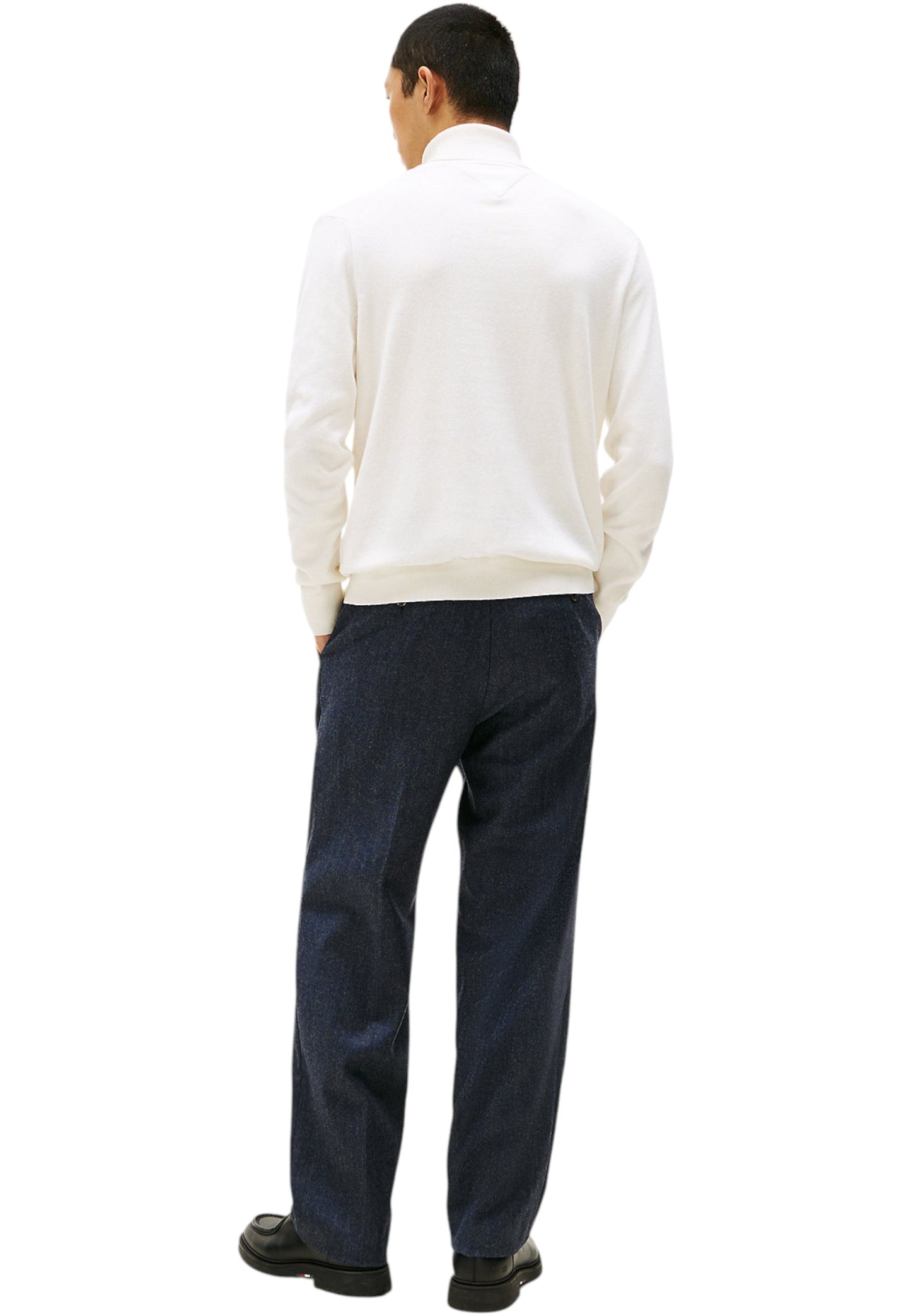 Maglione Collo Alto Uomo Tommy Hilfiger Organic Cotton Cashmere Pima MW0MW28048