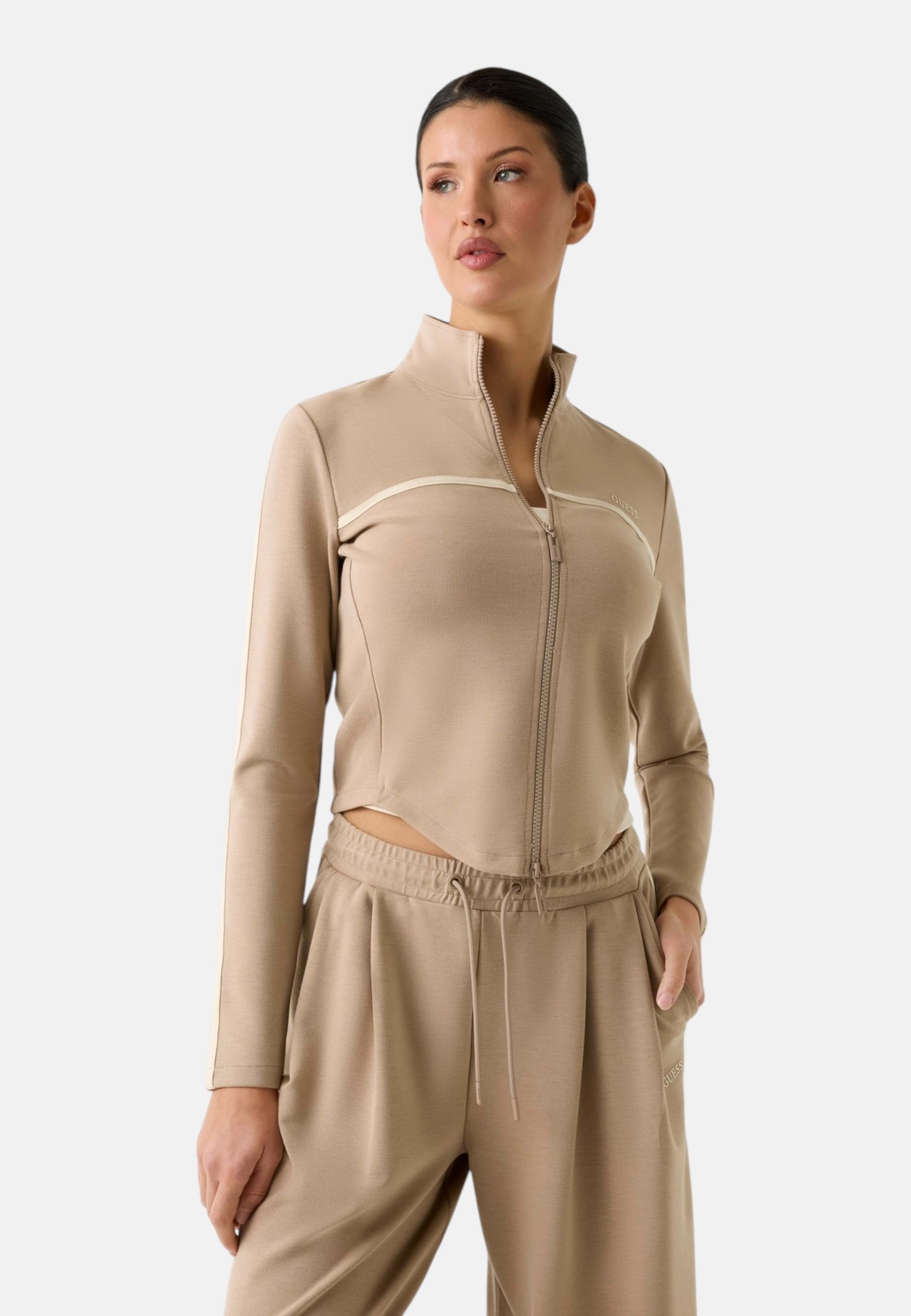 Felpa Con Zip Donna Guess  Jasmine V6GQ04K2911