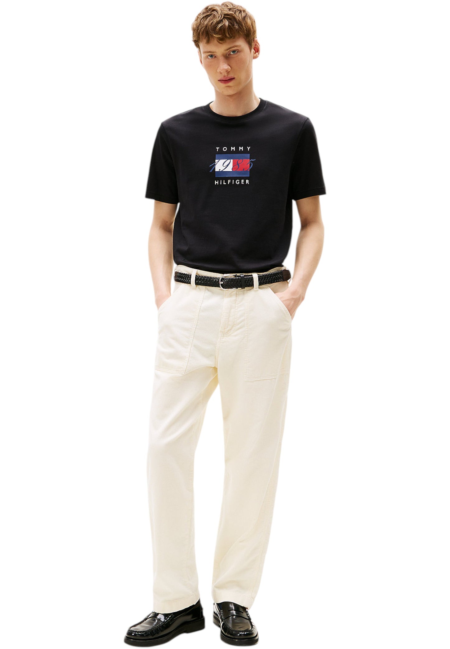 T-Shirt Manica Corta Uomo Tommy Hilfiger  Linear Flag Graphic MW0MW41338