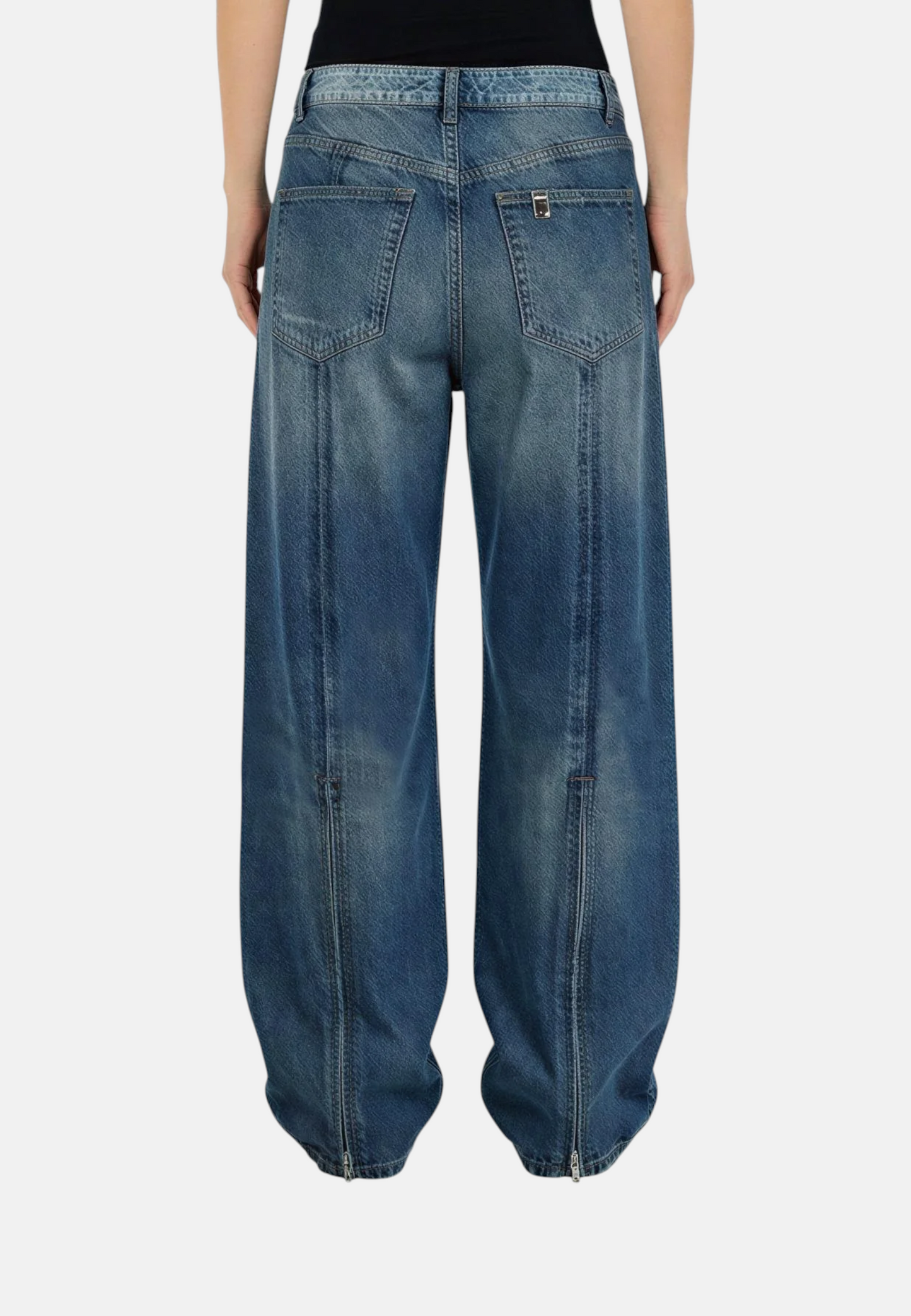 Jeans Barrel Fit Donna Liu Jo Effetto Used Con Cinta Rovesciata Zip Dea UF6500D0396