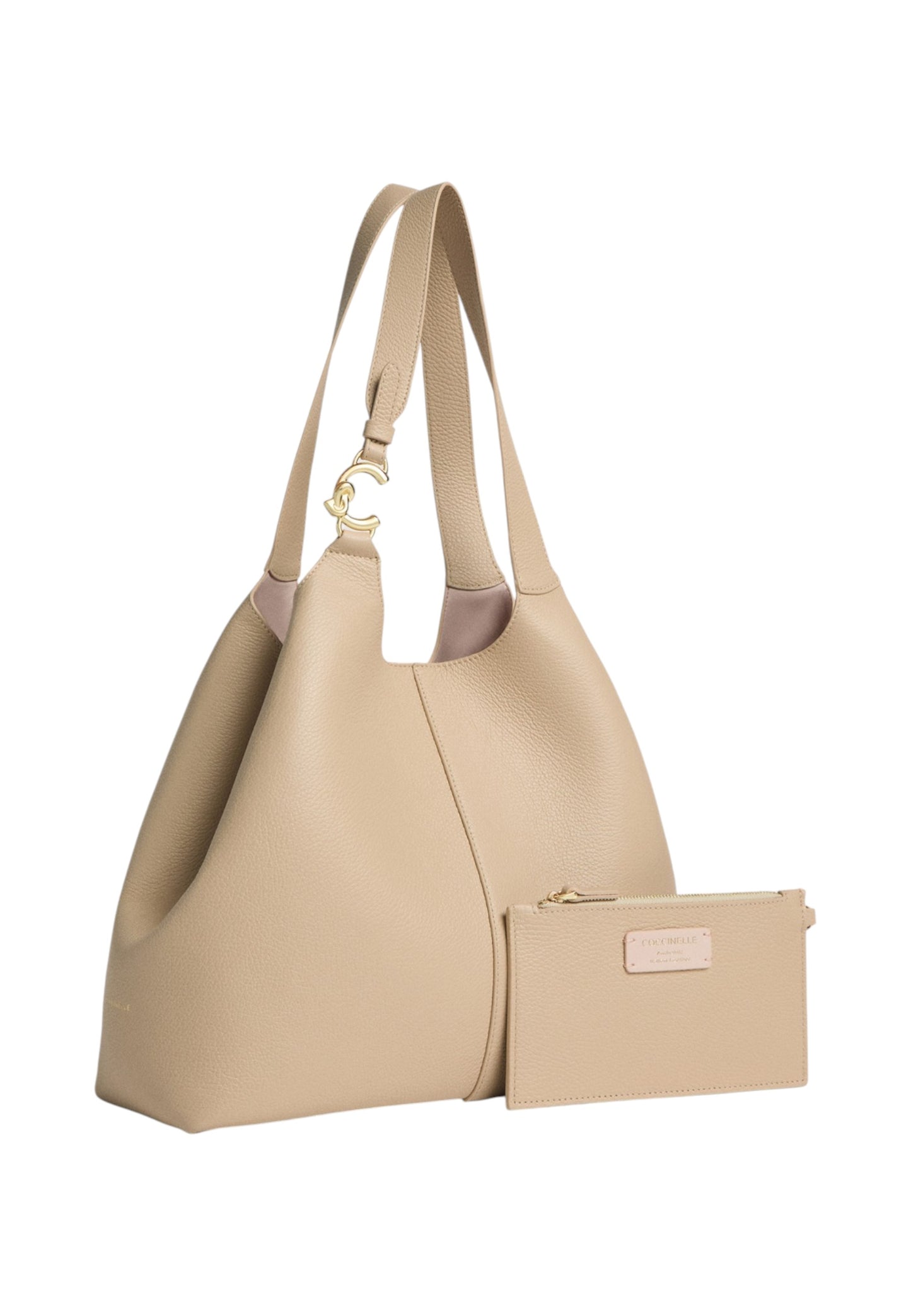 Borsa A Spalla Donna Coccinelle In Pelle Martellata Coccinelle C-Easy Large E1SHA110101