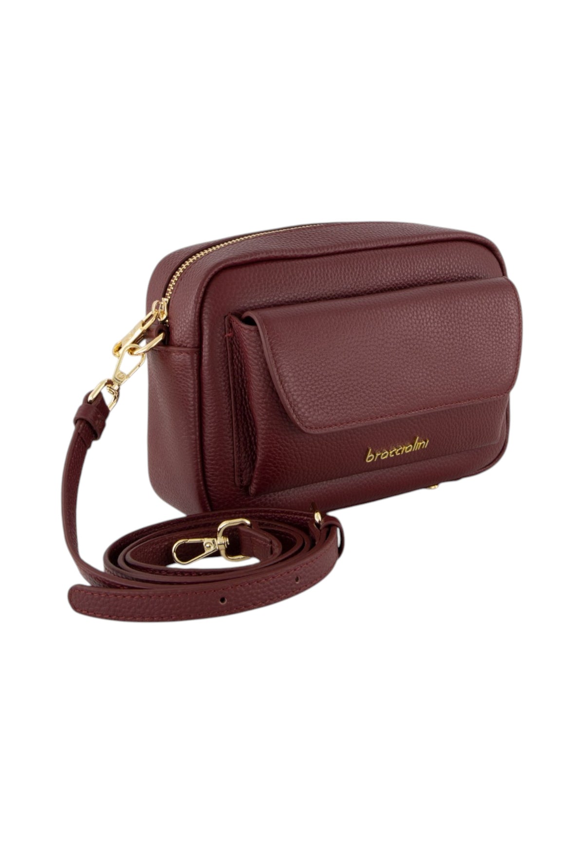 Borsa A Tracolla Donna Braccialini Camera Bag, Tracolla non removibile e regolabile, Chiusura con zip, Due tasche interne, una con zip e una aperta, Design compatto e linee essenziali, Dimensioni: 20.5 x 8 x 16 Cm Dolly B19383PP