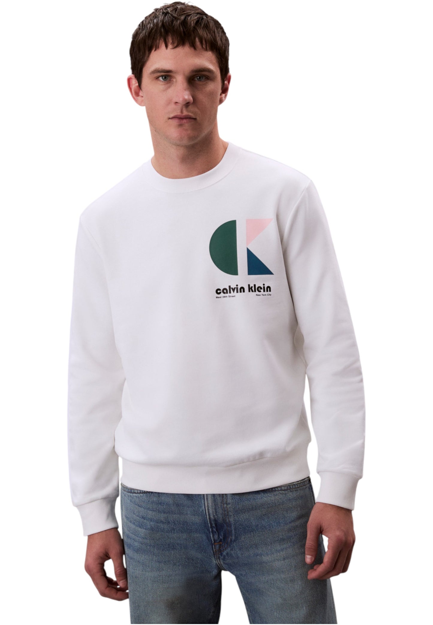 Felpa A Girocollo Uomo Calvin klein Jeans  Terry Ck Ba LV04RC285G