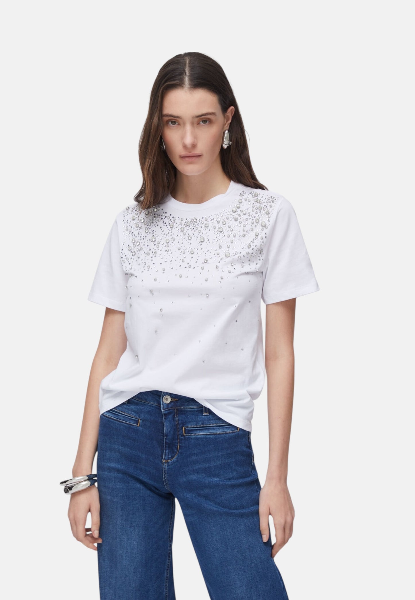 T-Shirt Manica Corta Donna Liu Jo Con Castoni  CA6193J3868