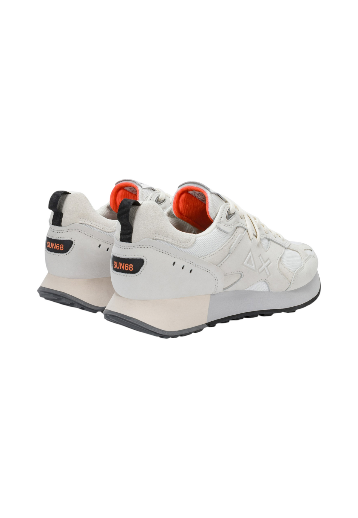 Sneakers Basse Uomo Sun68 Stile Running, Nubuck E Mesh, Maxi Logo Jaki 2.0 Nubuck Z46127