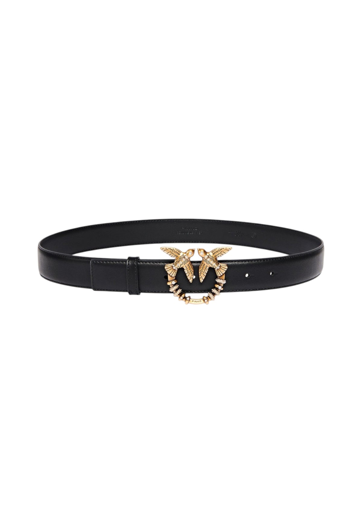 Cintura  Donna Pinko Altezza 3 cm, pelle morbida, fibbia Love Birds Diamond Cut con piccoli cristalli Low.Love Berry H3 107153A0F1