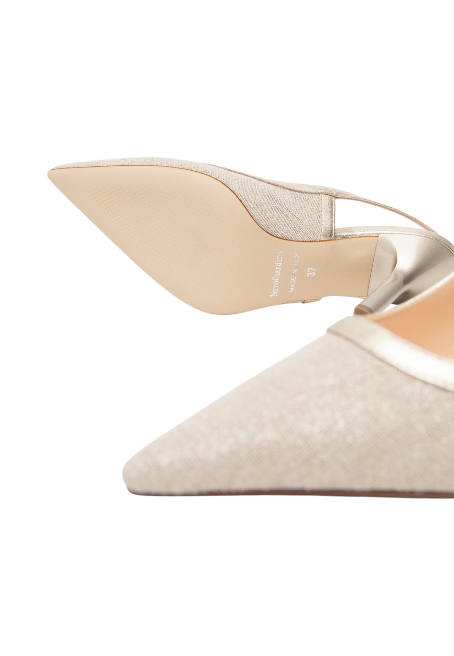 Sling Back  Donna Nero Giardini In Tessuto Lurex  E615430DE