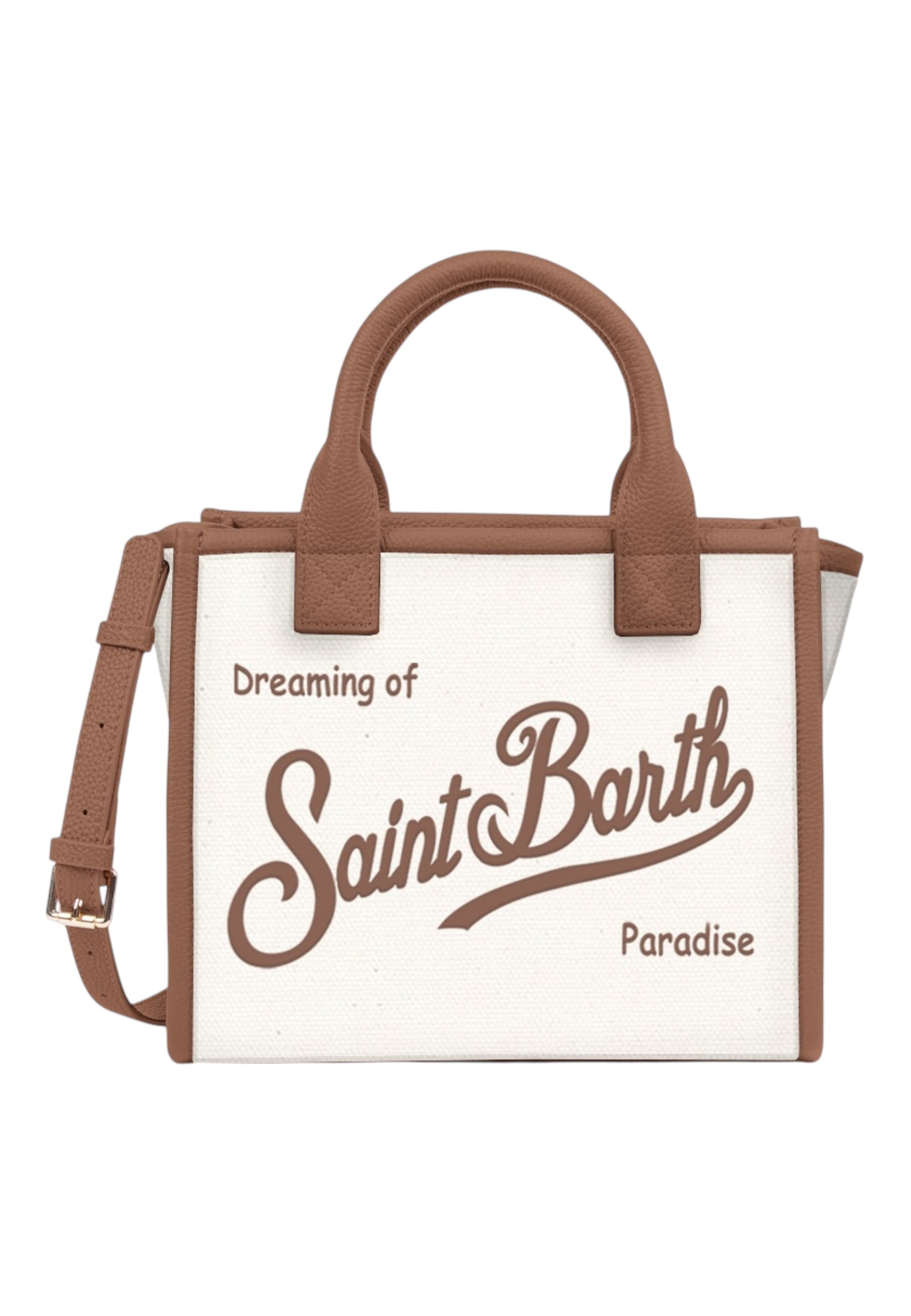 Borsa A Mano Donna Mc2 Saint Barth Canvas Grain Leather Vanity Bag Midi VANMD001