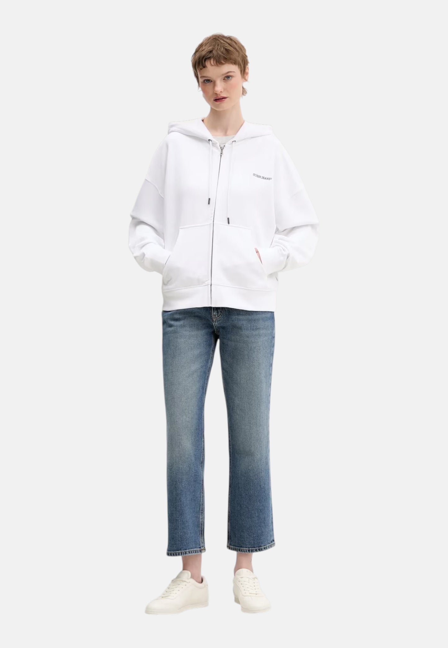 Felpa Con Zip Donna Guess Con Cappuccio Gj Os Embro W6RQ32K68I4
