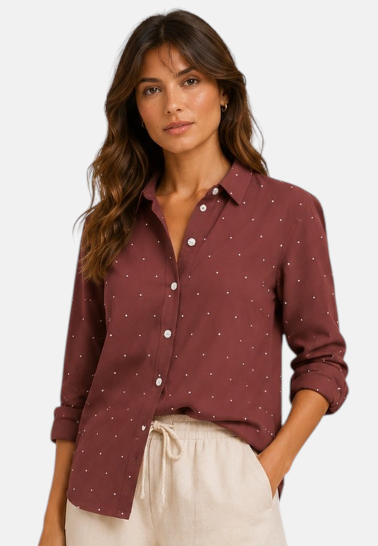 Camicia Manica lunga Donna Mc2 Saint Barth Georgette Strass Brigitte BRIG001