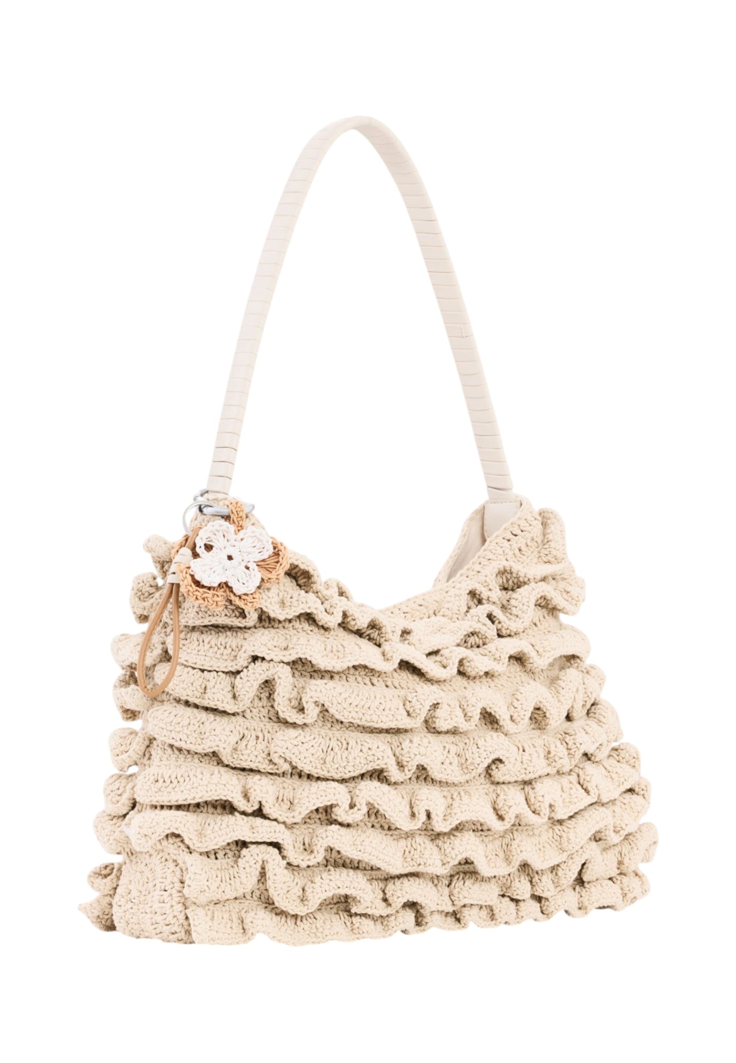 Borsa A Spalla Donna Desigual  Crochet Waves Shopper Ecru 26SAXO06