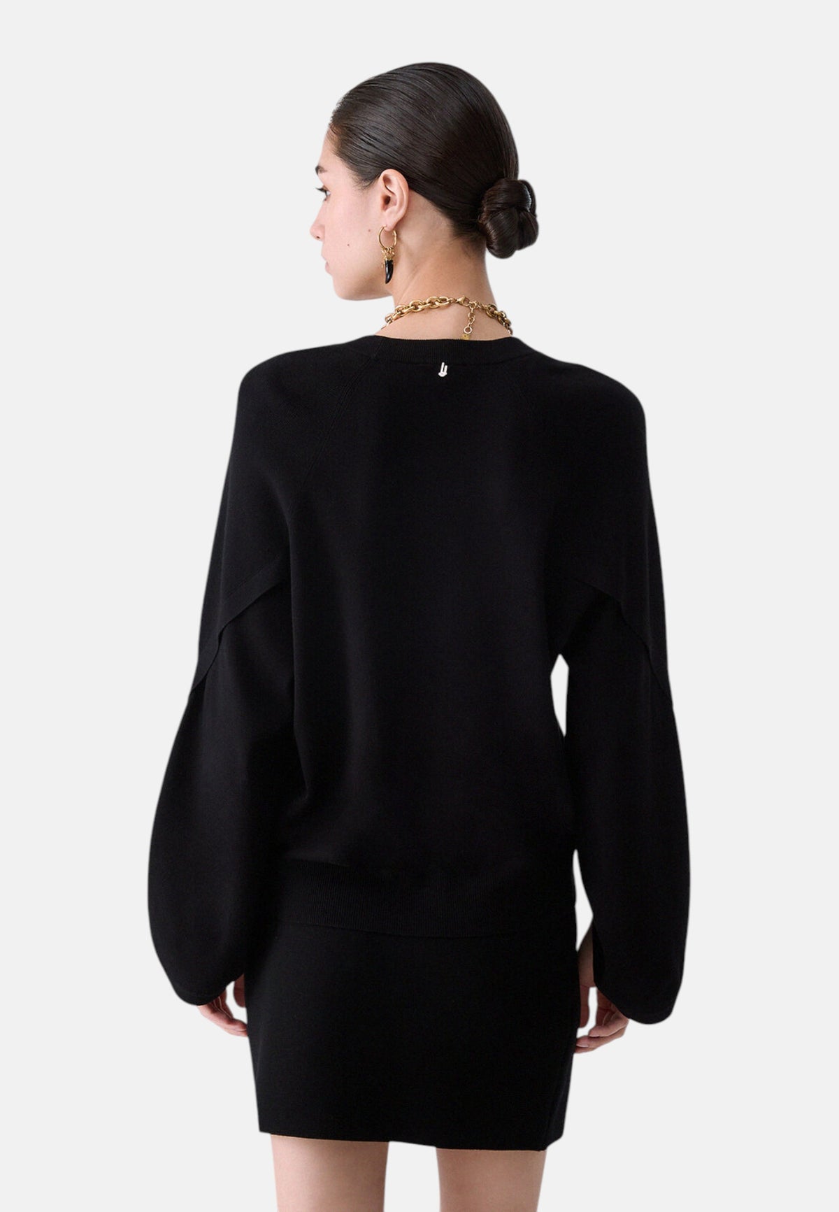 Maglia Scollo A V Donna Liu Jo Con Maniche A Mantella  CF6092MS99E