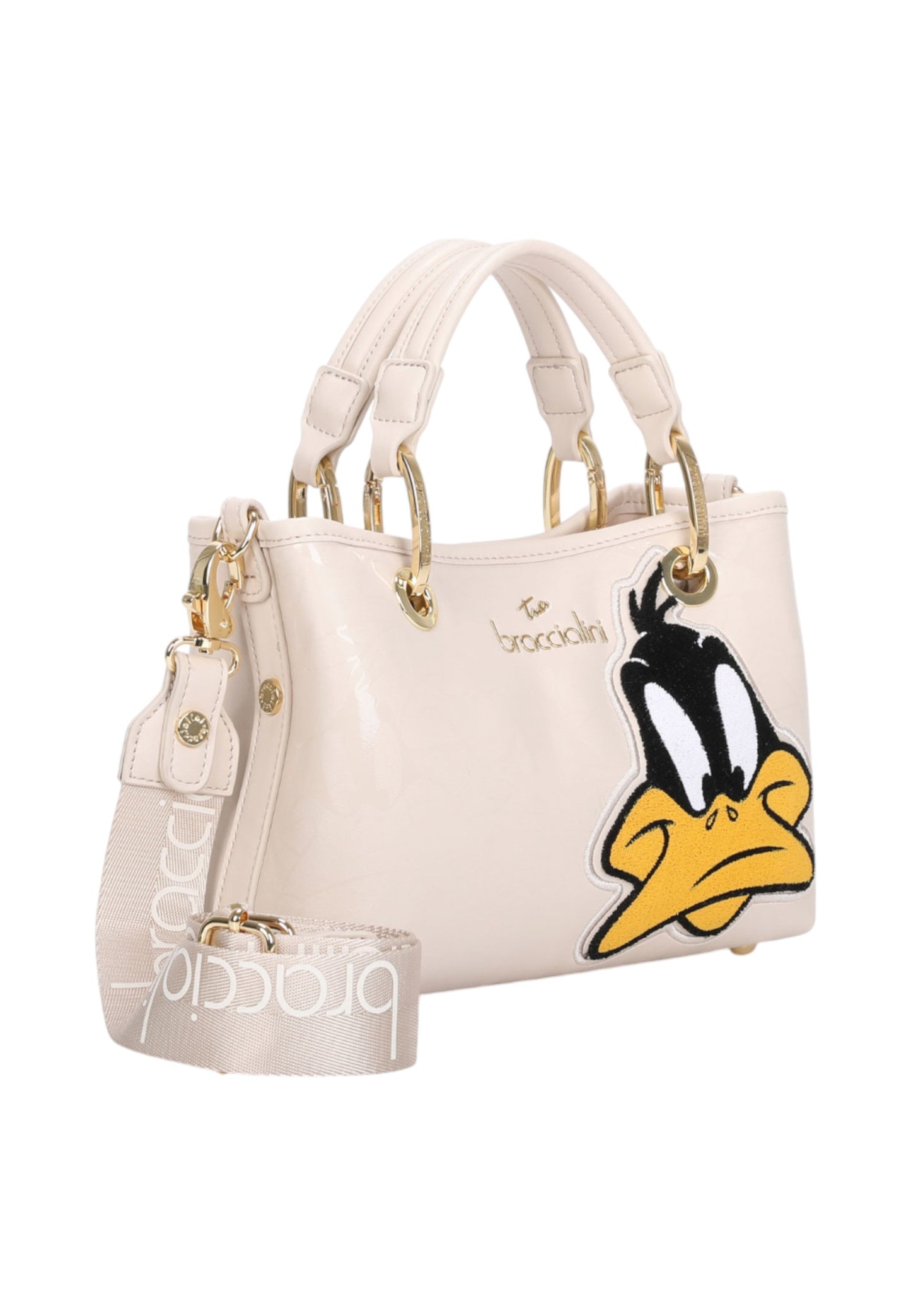 Borsa A Mano Donna Braccialini Patch Daffy Duck Beth Lt LT230YY