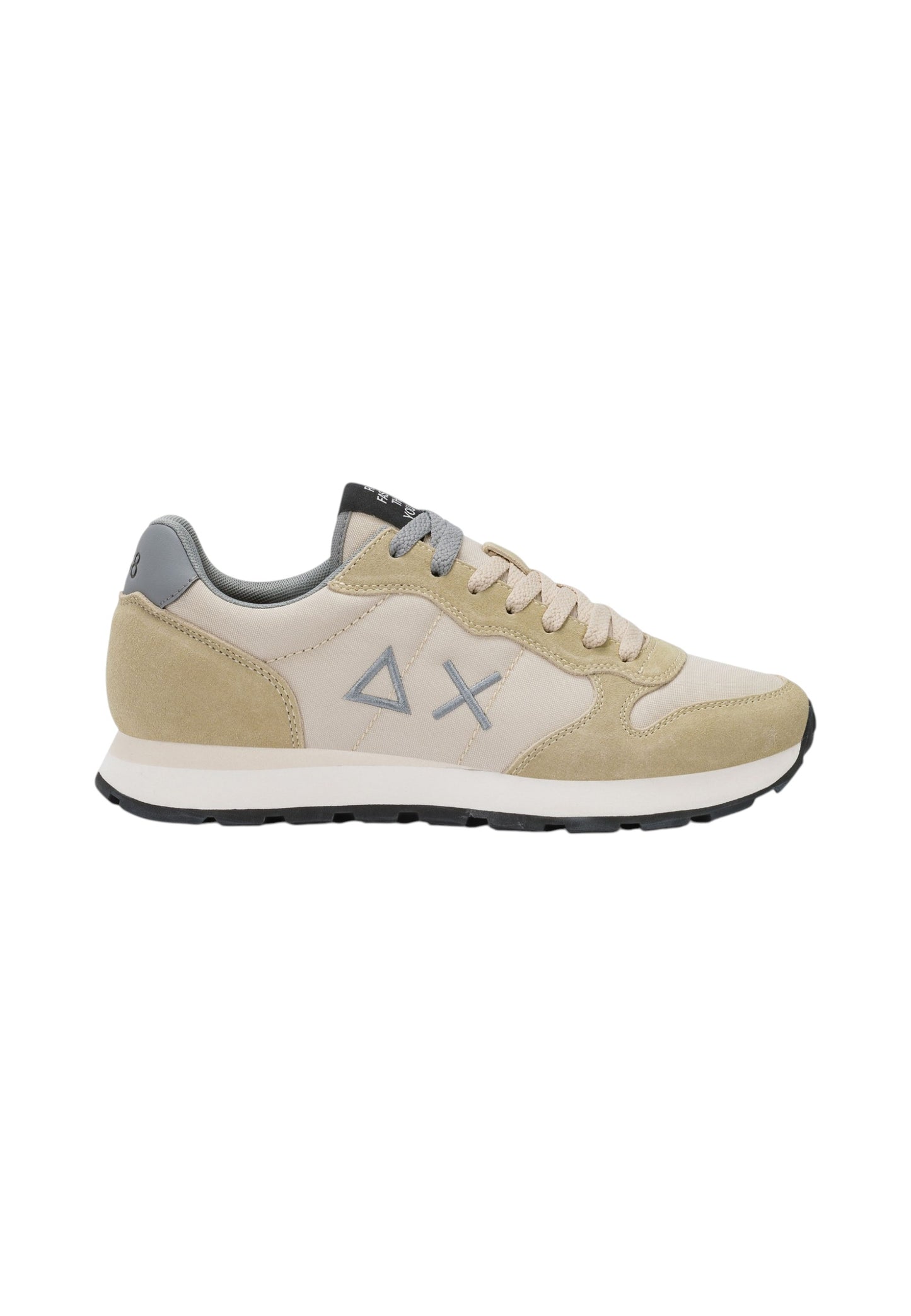 Sneakers Basse Uomo Sun68 Stile Running, Logo Ricamato, Nylon E Suede Tom Solid Z46101