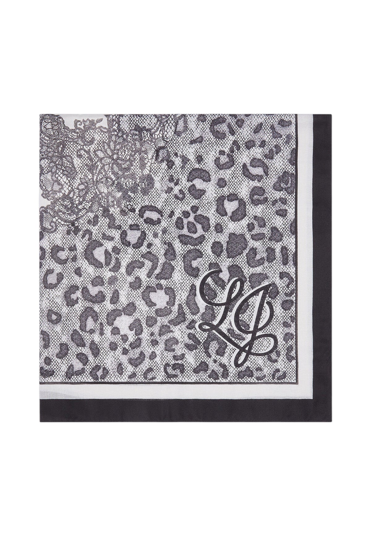 Foulard  Donna Liu Jo Leopard Lace 120x120  2F6073T2745