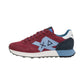 Sneakers Basse Uomo Sun68 Stile Running, Nylon E Suede, Maxi Logo Ricamato, Dettagli A Contrasto Jaki 2.0 Solid Z46121