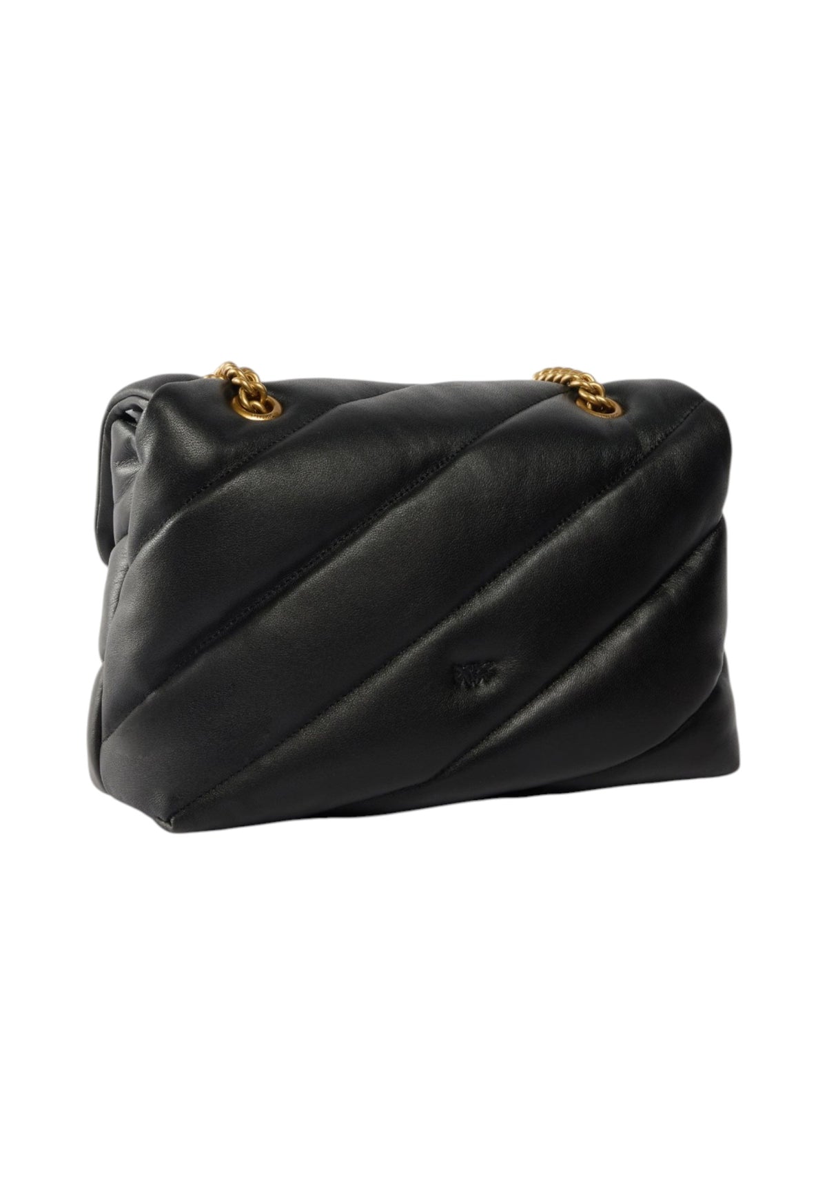 Borsa A Tracolla Donna Pinko Nappa trapuntata, nuova fibbia Love Birds, tracolla a catena, misure 27 x 9 x 19 cm Love Puff Classic New Buckle 107057A0F2