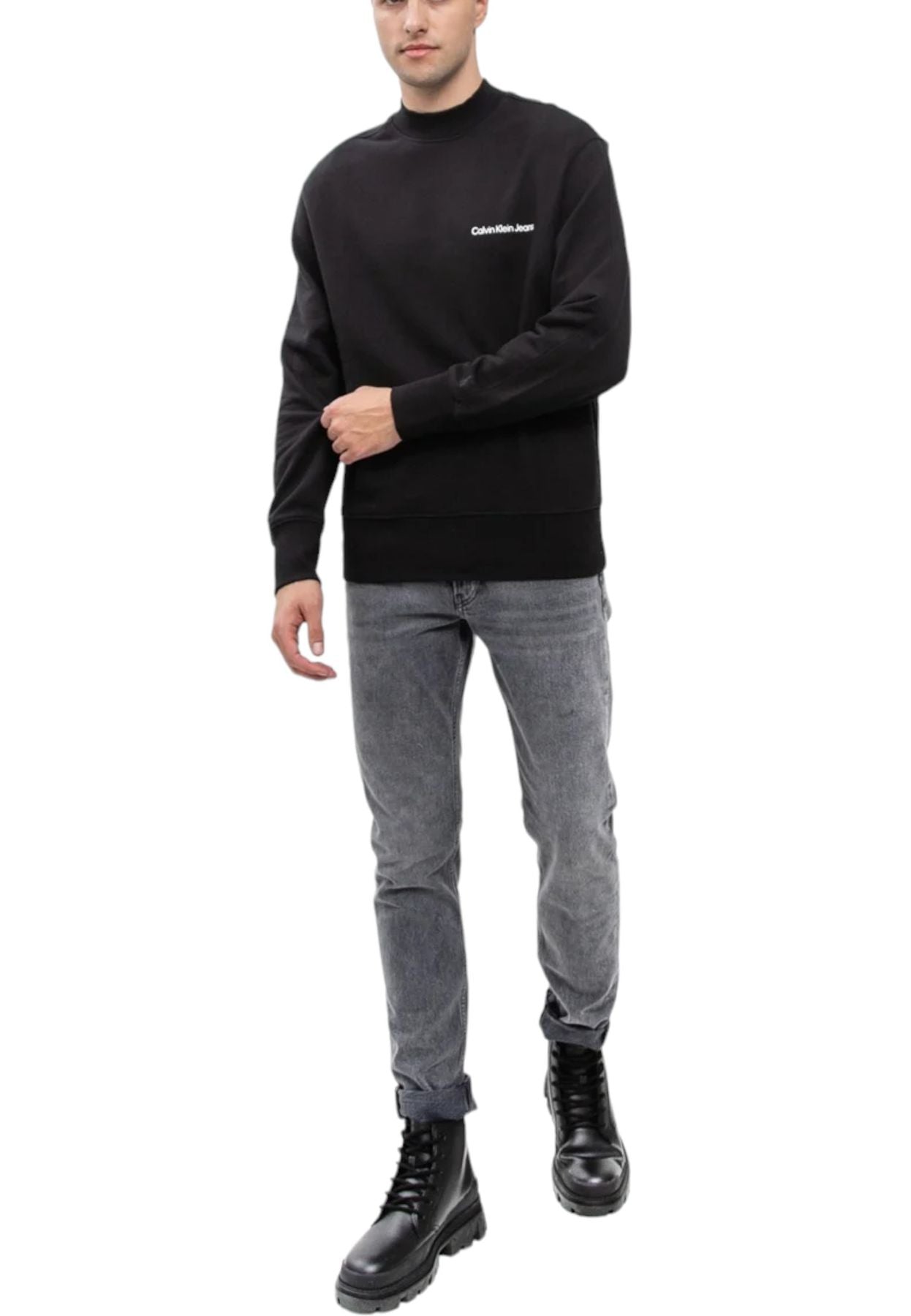 Felpa A Girocollo Uomo Calvin klein Jeans  Institutional Hwk J30J324621