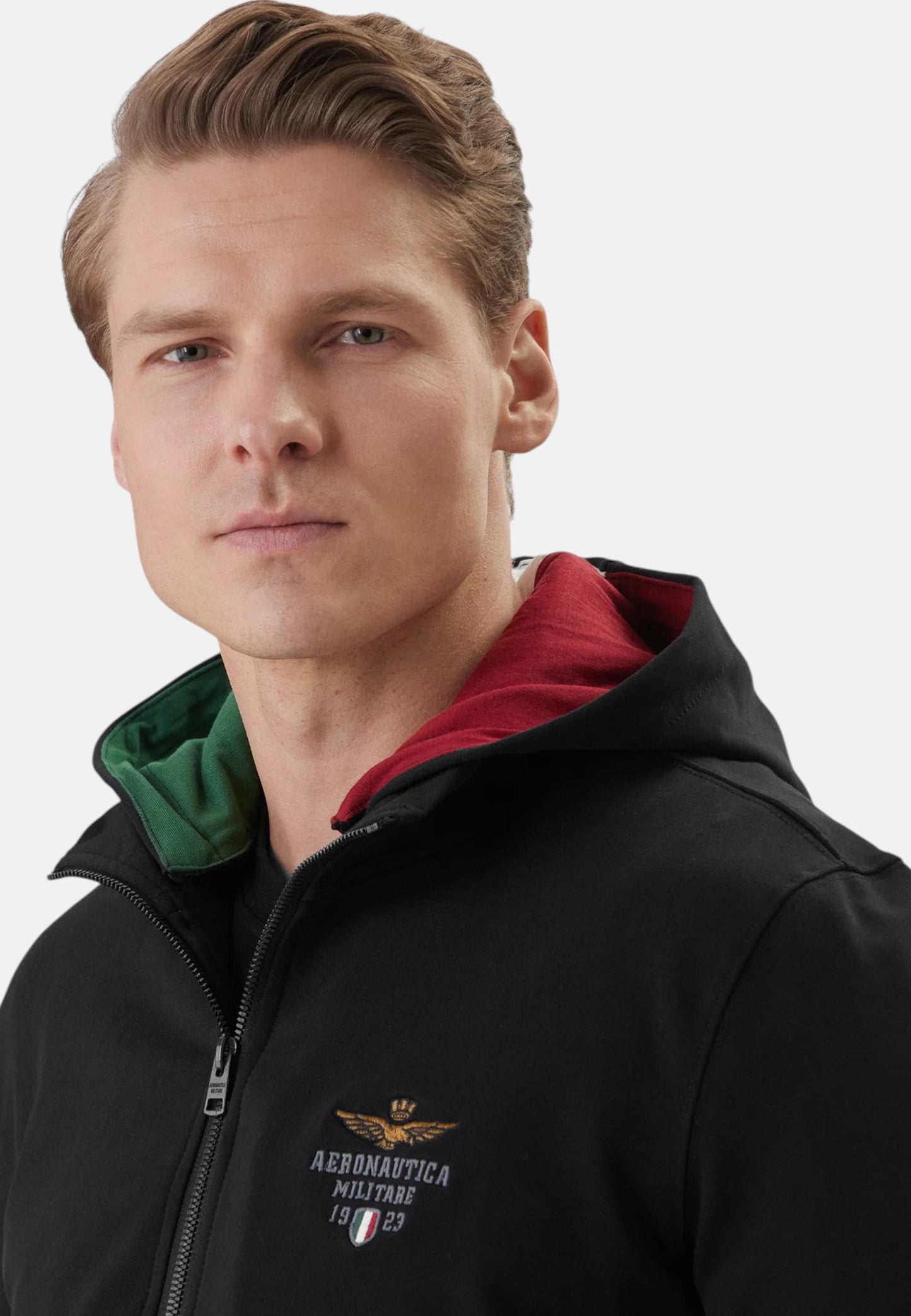 Tuta Completa Uomo Aeronautica Militare Felpa Con Zip E Cappuccio+Pantalone  261TF0108UF00674