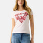 T-Shirt Manica Corta Donna Guess  Flowers Triangle W6RI23J1314