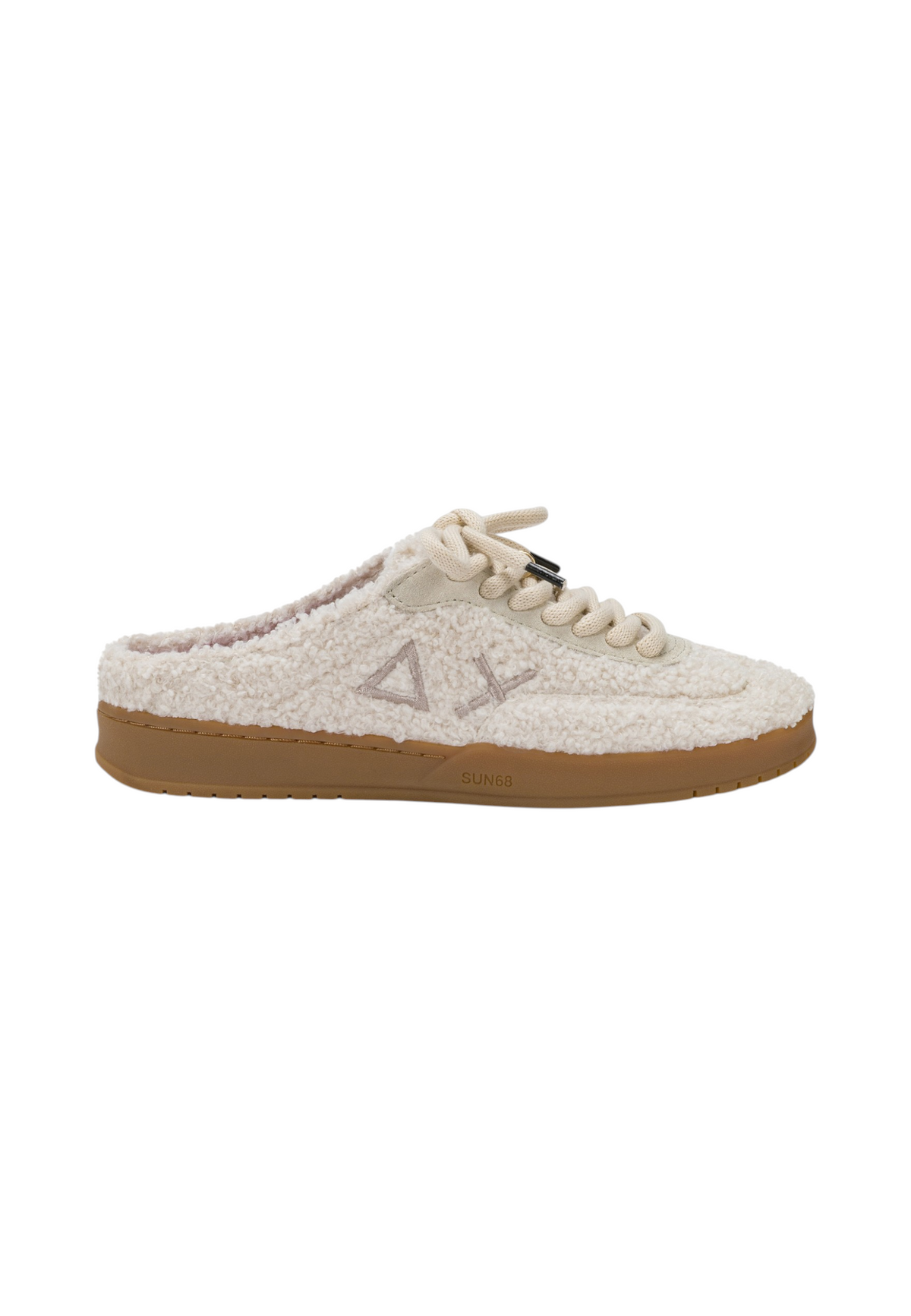 Sneakers Basse Donna Sun68 Stile Tennis, Suede, Teddy, Sabot California Sabot Teddy Z46257