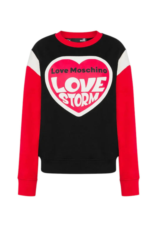 Felpa A Girocollo Donna Love Moschino   W649101M40554