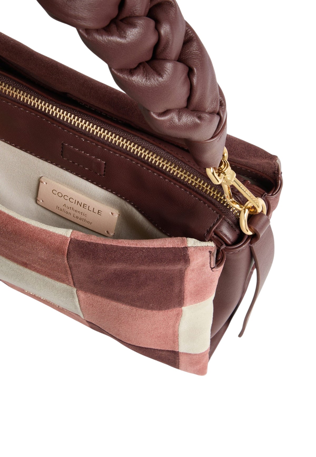 Borsa A Mano Donna Coccinelle Motivo Vichy, In camoscio Boheme Vichy Patch E1VT5580101