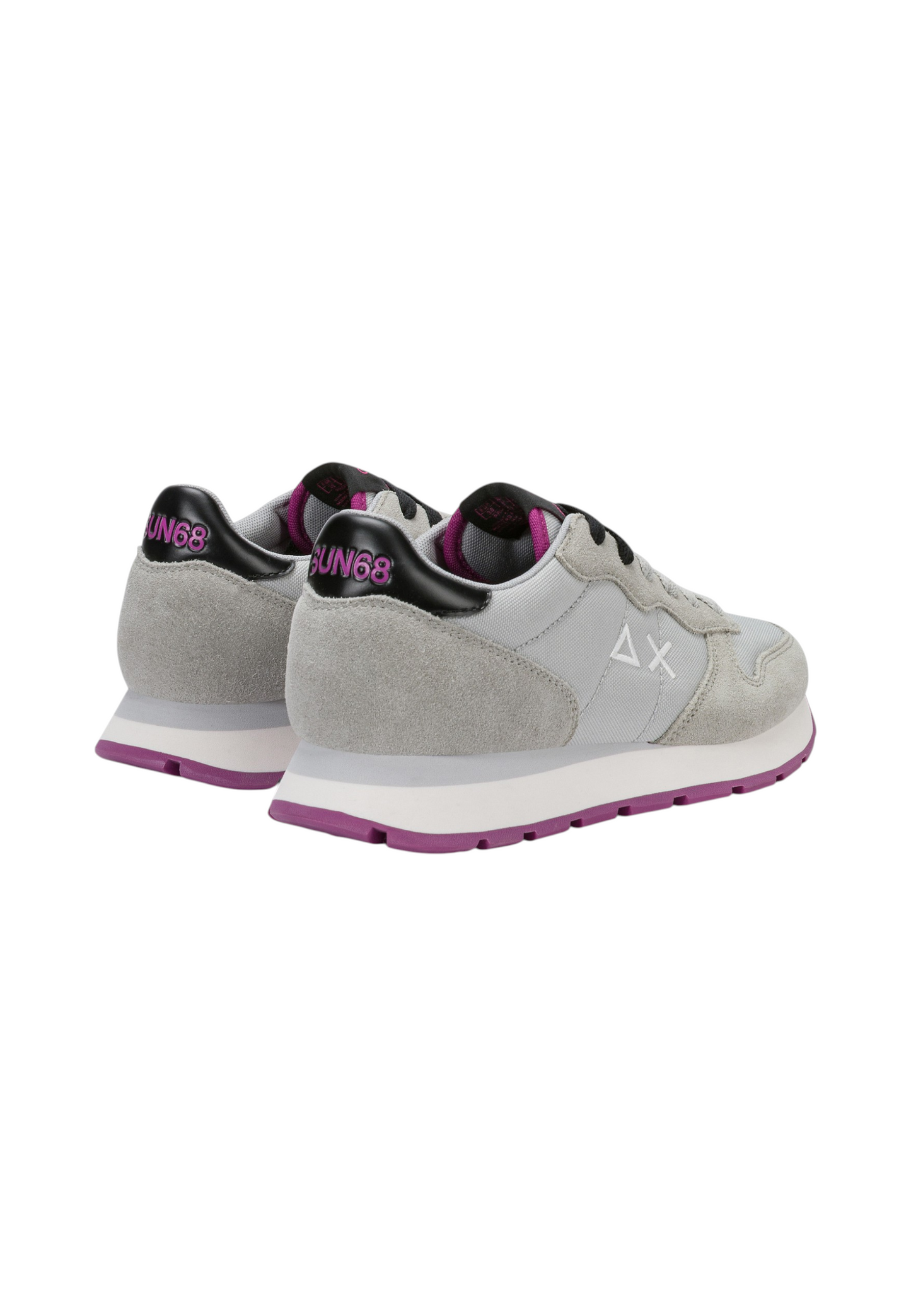 Sneakers Basse Donna Sun68 Stile Running, Nylon E Suede, Logo Ricamato Ally Solid Z46201