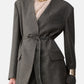 Giacca Blazer Donna Liu Jo Lurex Con Cintura  CF6218T800A