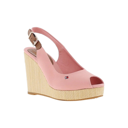 Sandali Con Zeppa Donna Tommy Hilfiger Alta Iconic Elena Sling Back Wedge FW0FW04789
