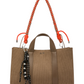 Borsa A Mano Donna Sun68 Midi Bag Velluto A Coste, Manici Doppi, Tracolla Rimovibile, Charm Logato Corduroy Y46222