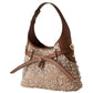 Borsa A Spalla Donna Borbonese Hobo Mini In Tessuto Boucle' Con Tracolla Halo 910103710375