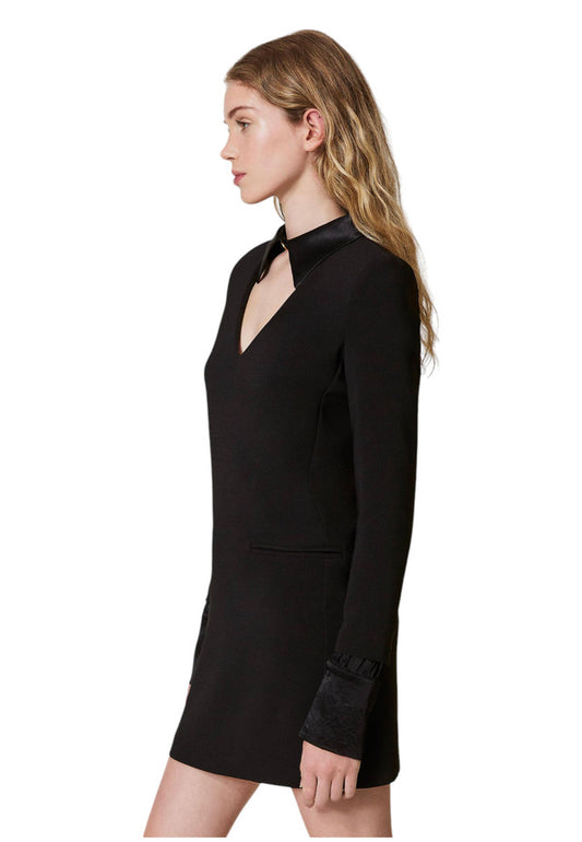 Vestito Corto Donna Twinset Con Dettagli In Raso  242TF2053