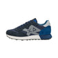 Sneakers Basse Uomo Sun68 Stile Running, Nylon E Suede, Maxi Logo Ricamato, Dettagli A Contrasto Jaki 2.0 Solid Z46121